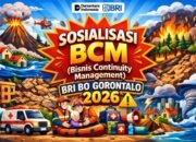 Bank Rakyat Indonesia (BRI) Branch Office Gorontalo menggelar sosialisasi sekaligus simulasi tanggap darurat bencana sebagai bagian dari program Business Continuity Management (BCM) 2026. (Foto: BRI).