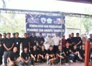 Foto bersama Wakil Bupati Boalemo, Lahmuddin Hambali usai membuka kegiatan pengukuhan dan pengkaderan Organisasi Senopati Tigadara/Hibata.id