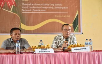 Wakil Bupati Boalemo Lahmuddin Hambali membuka kegiatan Temu Karya Karang Taruna Kecamatan Botumoito/Hibata.id