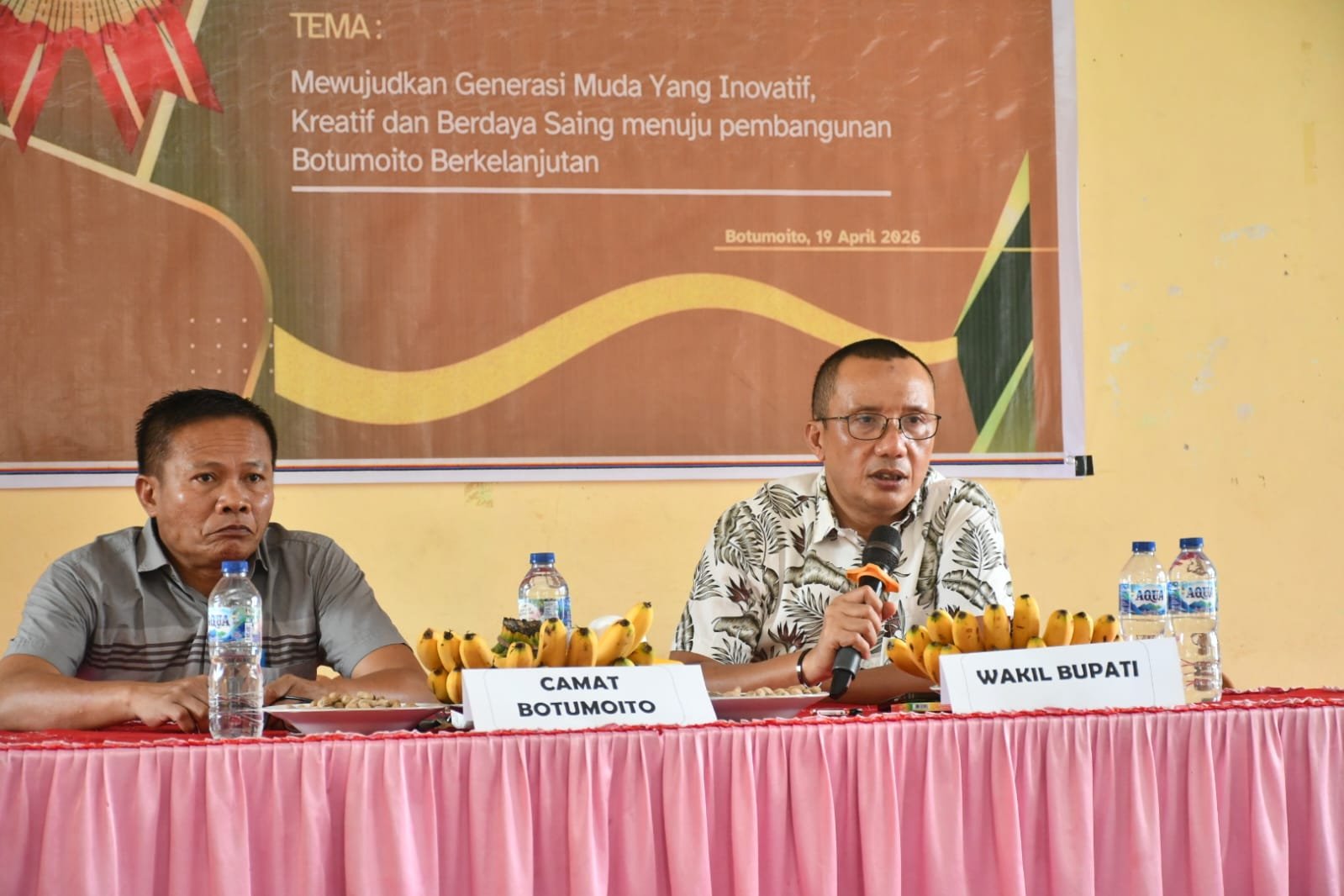 Wakil Bupati Boalemo Lahmuddin Hambali membuka kegiatan Temu Karya Karang Taruna Kecamatan Botumoito/Hibata.id