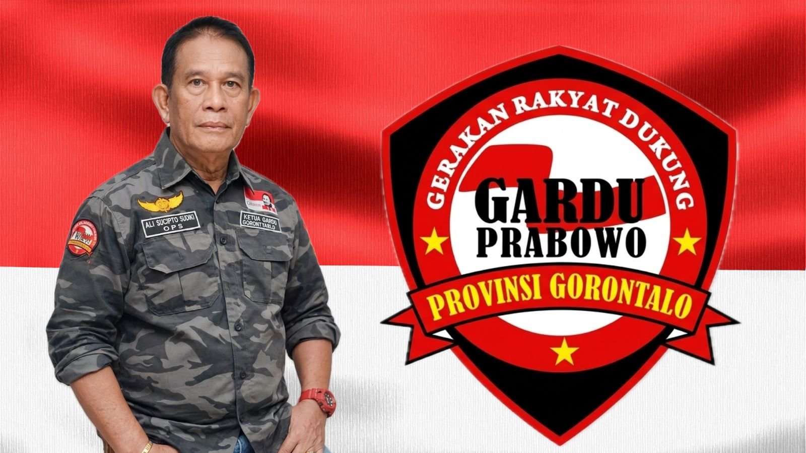 Ketua GARDU Prabowo Provinsi Gorontalo, Ali Sucipto Sidiki/Hibata.id