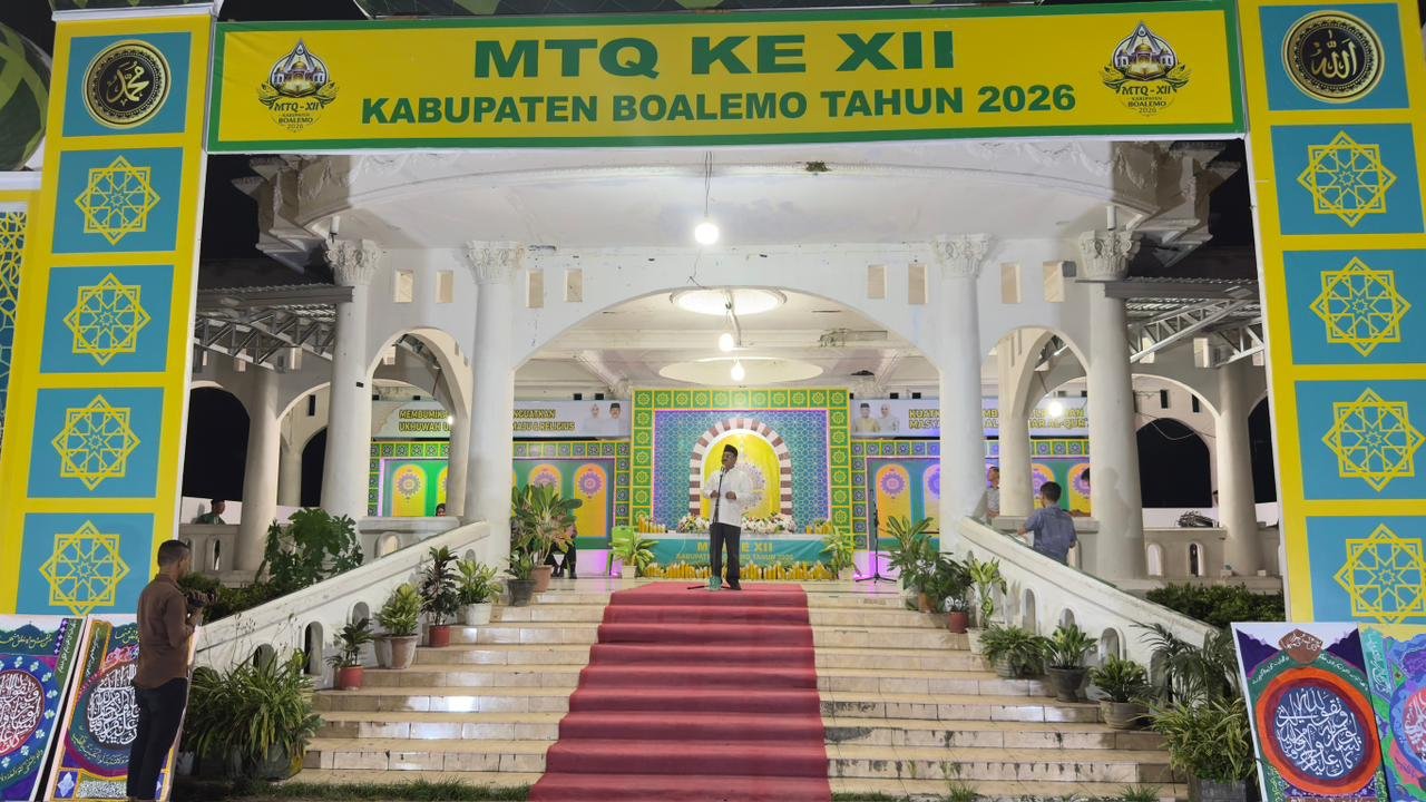 Bupati Boalemo, Rum Pagau, resmi menutup Musabaqah Tilawatil Qur’an (MTQ)/Hibata.id