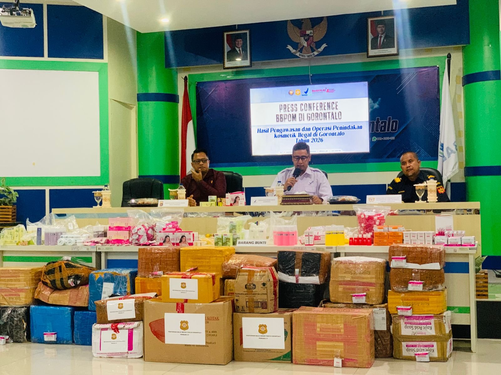 BPOM Gorontalo Sita 1.819 Kosmetik Ilegal Tanpa Izin Edar, Nilai Capai Rp142 Juta/Hibata.id