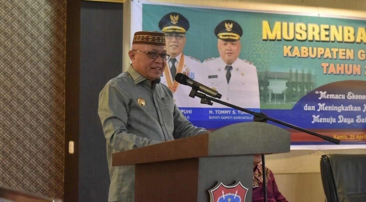 Pemkab Gorontalo menggelar Musrenbang RKPD 2027 dengan target pertumbuhan ekonomi naik 1 persen/Hibata.id