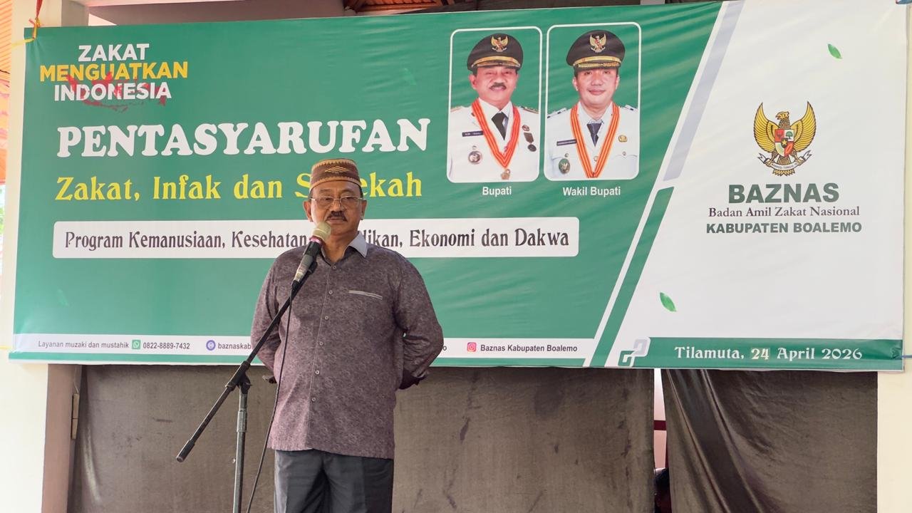 Bupati Boalemo Rum Pagau menyebut zakat ASN 2,5 persen melalui BAZNAS mampu mempercepat bantuan bagi dhuafa dan korban musibah di daerah/Hibata.id