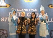 Ketua TP PKK Kota Kotamobagu, Rindah Gaib Mokoginta, dan Wakil Ketua TP PKK Kotamobagu, Resty Mangkat Somba bersama Chrismart Imanuel Jourdan Palenewen dan , Megrisa Hidayat Lasena yang merupakan duta Duta Stunting Kotamobagu. (Foto: Humas Pemkot Kotamobagu)