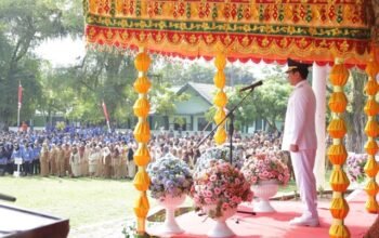 Upacara peringatan Hari Kartini ke-147 dan Hari Otonomi Daerah ke-30 di Kota Kotamobagu, Rabu pagi, 29 April 2026. (Foto: Humas Pemkot Kotamobagu)