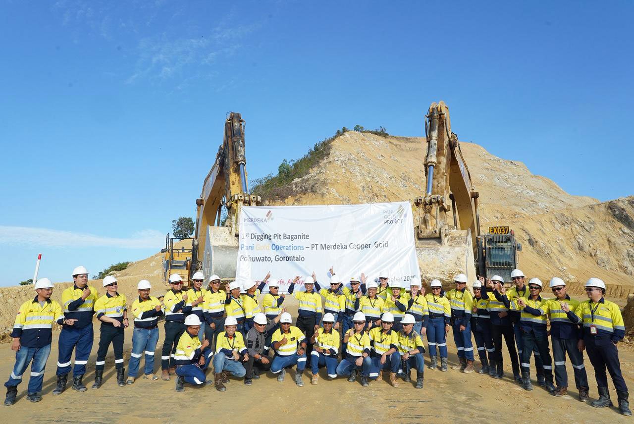 Peresmian penambangan pertama Tambang Emas Pani, 1 Oktober 2025. FOTO: https://merdekacoppergold.com
