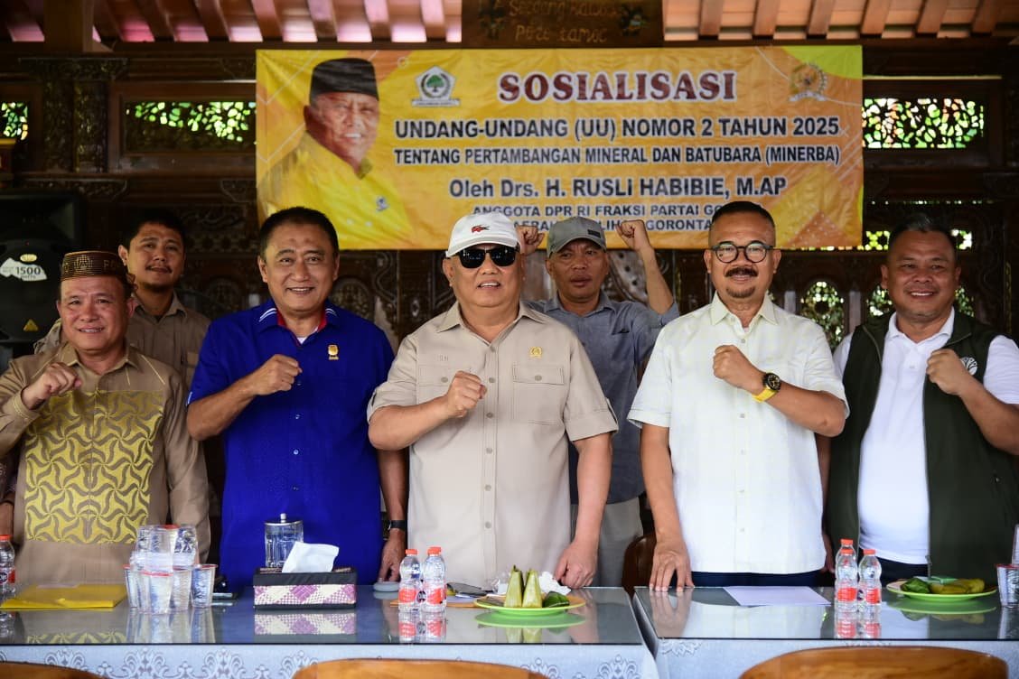 Sosialisasi Undang-Undang Nomor 2 Tahun 2025 tentang Mineral dan Batubara (Minerba) yang digelar Anggota Komisi XII DPR RI, Rusli Habibie/Hibata.id