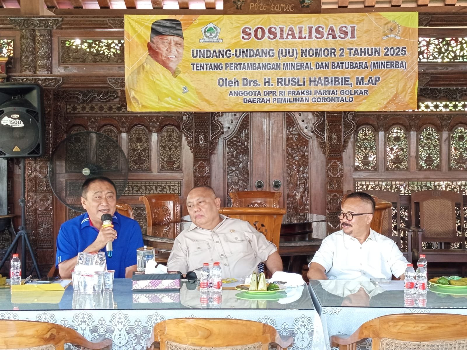 Ketua Komisi II DPRD Provinsi Gorontalo Mikson Yapanto menyoroti persoalan tambang rakyat, IPR, hingga kebutuhan investor/Hibata.id