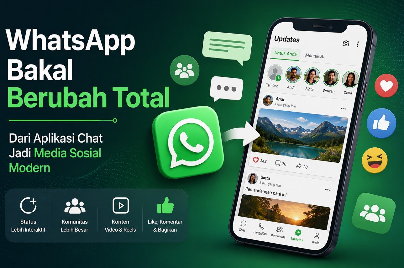 WhatsApp Naik Level, Dari Aplikasi Pesan Jadi Platform Sosial Serba Bisa/Hibata.id