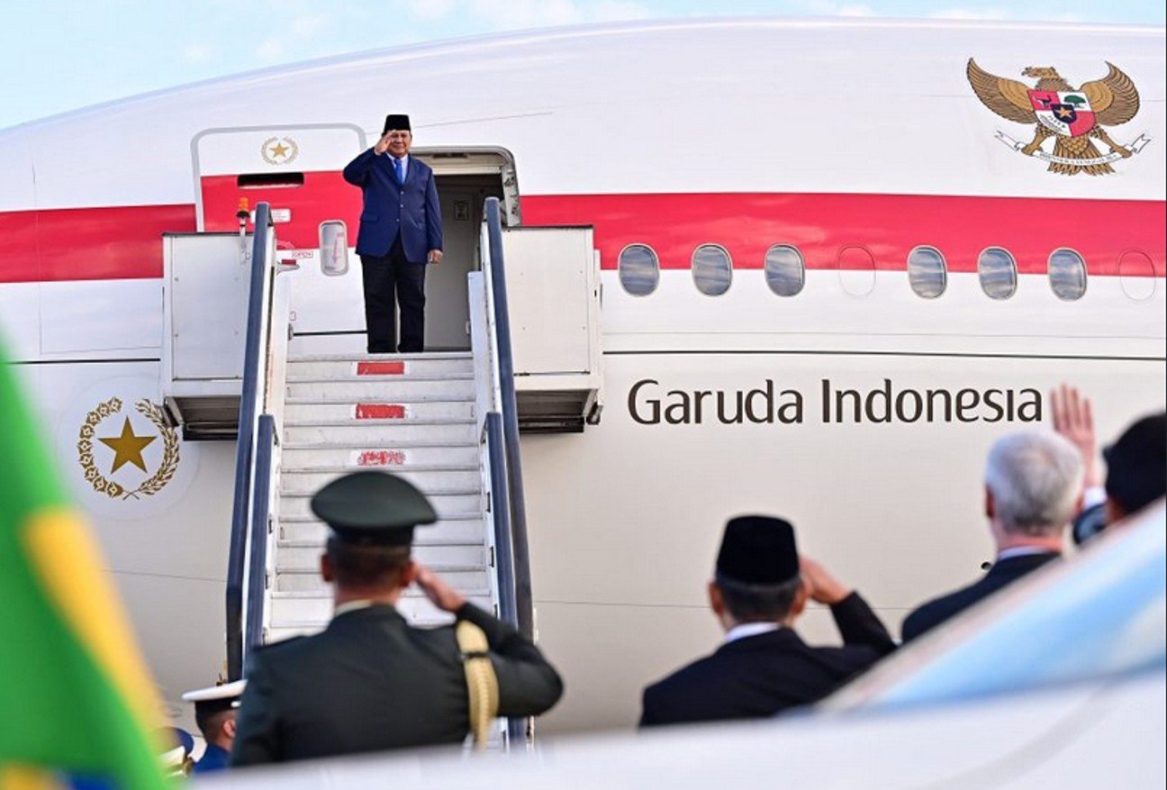 Presiden Republik Indonesia, Prabowo Subianto, mengakhiri kunjungan kenegaraannya di Brasil. FOTO: setneg.go.id/Hibata.id
