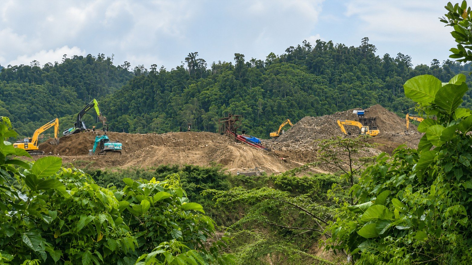 Puluhan ekskavator masih beroperasi di lokasi PETI Butato, Pohuwato/Hibata.id