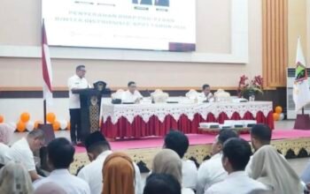 Ratusan petugas distribusi pajak berbasis online memadati Bandhayo Lo Yiladia (BLY), Kota Gorontalo, Rabu, 6 Mei 2026.