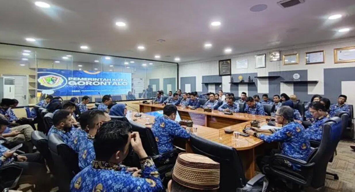 Kodisi rapat yang digelar di Ruang Pola Kantor Wali Kota Gorontalo pada Kamis (7/5/2026). (Foto: Humas Pemkot Gorontalo)