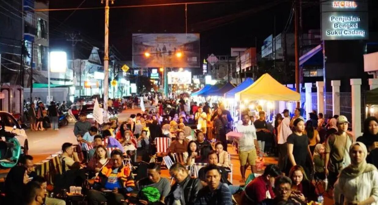 Suasana pelaksanaan Street Food di Kota Gorontalo. (Foto: Humas Pemkot Gorontalo)