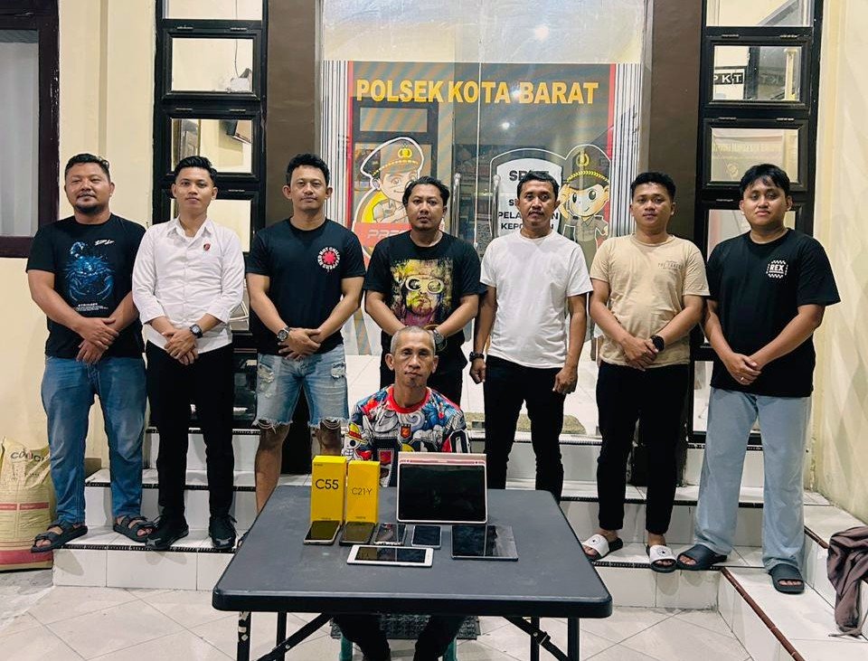 Tim Resmob Jatanras Polresta Gorontalo Kota menangkap residivis kasus pencurian yang beraksi di Kota Barat/Hibata.id