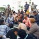 DPRD Provinsi Gorontalo saat menerima aksi unjuk rasa mahasiswa/Hibata.id