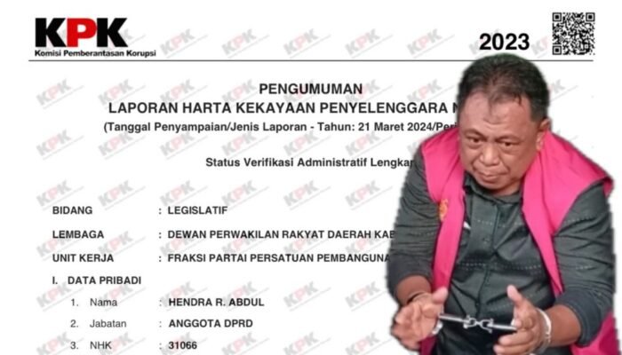 Menyusul Syam T. Ase di Bui, Harta Kekayaan Hendra Abdul Tembus Rp1 Miliar