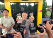 Kapolres Bone Bolango, AKBP Supriantoro saat memberikan penjelasan/Hibata.id
