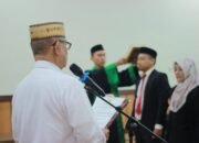 Bupati Bone Bolango, Ismet Mile, resmi melantik sejumlah pejabat fungsional dan pengurus Dewan Pendidikan/Hibata.id