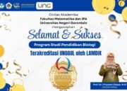 Program Studi Pendidikan Biologi FMIPA Universitas Negeri Gorontalo berhasil meraih Akreditasi Unggul dari LAMDIK/Hibata.id