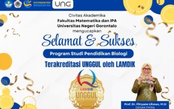 Program Studi Pendidikan Biologi FMIPA Universitas Negeri Gorontalo berhasil meraih Akreditasi Unggul dari LAMDIK/Hibata.id