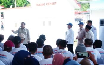 Kunjungan Presiden Republik Indonesia Prabowo Subianto ke Gorontalo dalam agenda peresmian Kampung Nelayan di Kelurahan Leato Selatan, Kota Gorontalo. (Foto: Humas Pemkot Gorontalo)