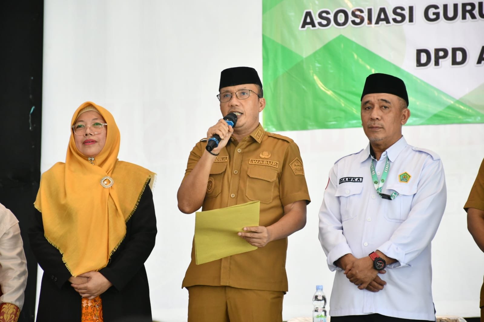 Wakil Bupati Boalemo Lahmuddin Hambali menegaskan pentingnya pendidikan karakter dan perlindungan anak saat menghadiri Khatam Raya AGPAI se-Kabupaten Boalemo/Hibata.id