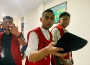 Sidang Muhammad Amin Ramadhan di PN Gorontalo tertunda karena ketua majelis hakim cuti. Terdakwa sempat melontarkan protes saat menjadi sorotan kamera wartawan/Hibata.id