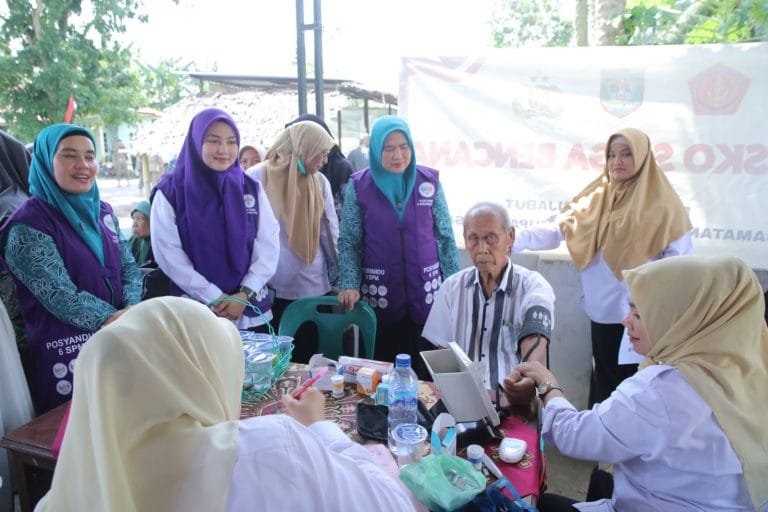 Tim Posyandu Kabupaten Asahan melakukan roadshow ke tiga desa dalam sehari untuk penilaian Lomba Posyandu Tingkat Provinsi Sumatera Utara 2026/Hibata.id