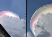 Langit berwarna-warni yang muncul di sejumlah wilayah Bogor, Jawa Barat/Hibata.id