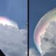 Langit berwarna-warni yang muncul di sejumlah wilayah Bogor, Jawa Barat/Hibata.id
