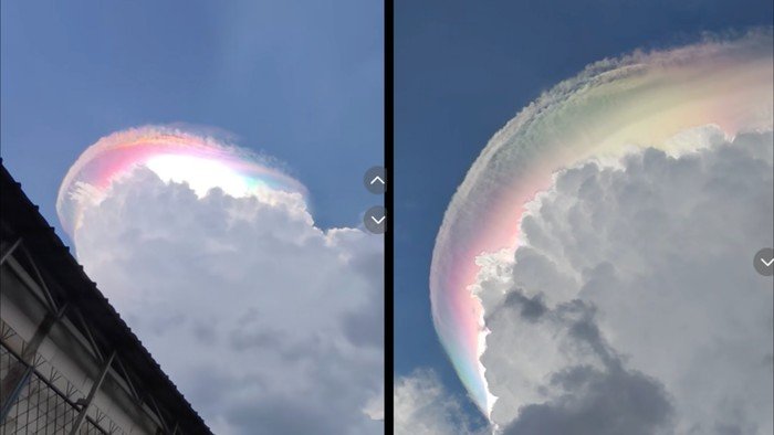 Langit berwarna-warni yang muncul di sejumlah wilayah Bogor, Jawa Barat/Hibata.id