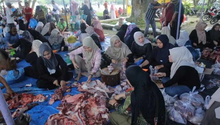 Pemkab Asahan Sembelih 101 Hewan Qurban, Daging Disalurkan ke Warga Kisaran dan Sekitarnya