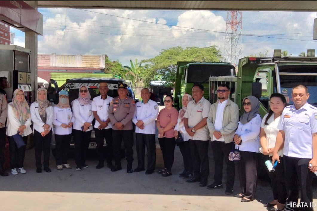Pemerintah Kabupaten Bolaang Mongondow Utara melakukan pemantauan langsung di SPBU Bintauna untuk memastikan stok BBM aman/Hibata.id