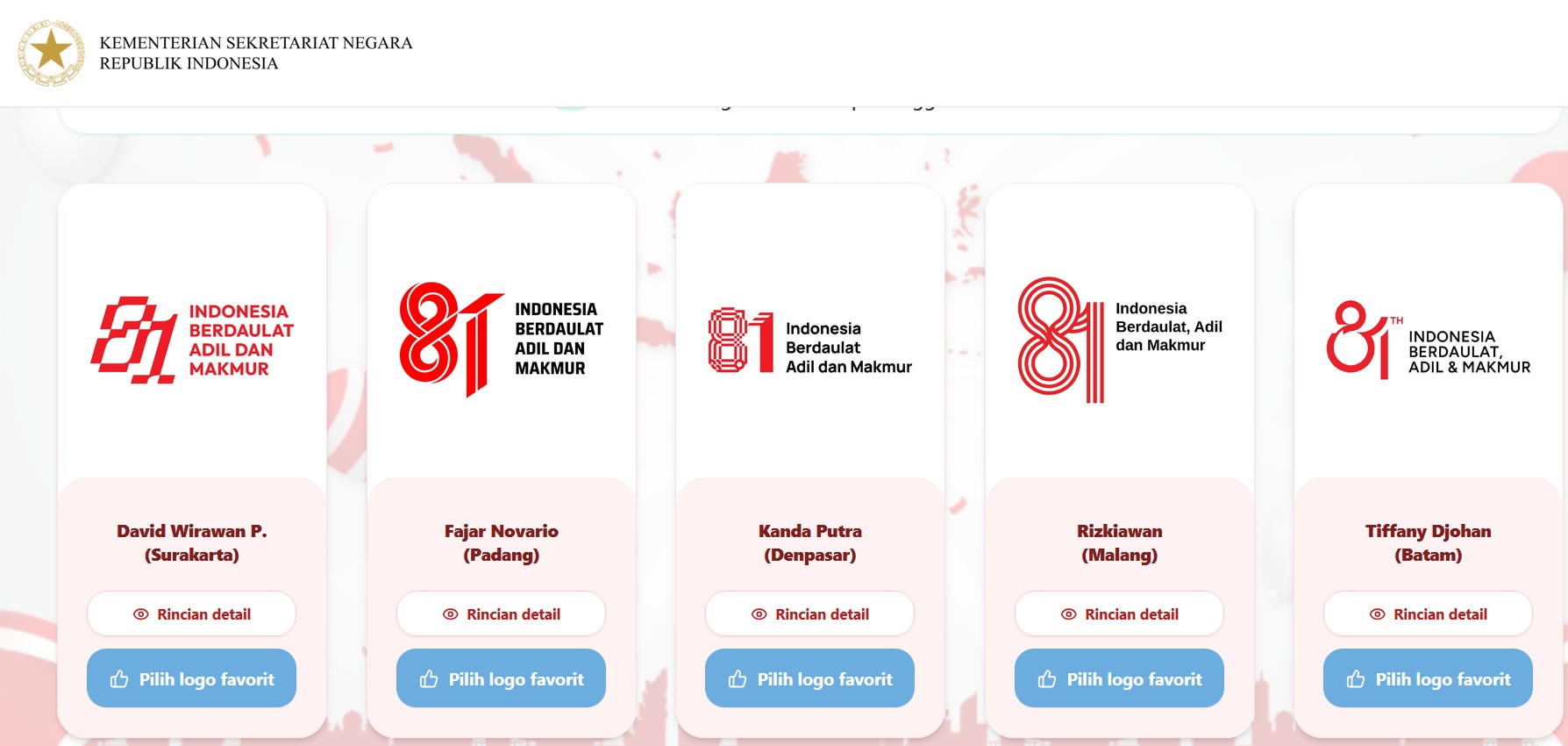 Tangkapan layar melalui logohutri.istanapresiden.go.id/Hibata.id