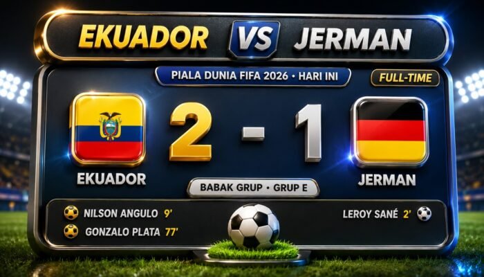 Ekuador Tumbangkan Jerman 2-1, Tiket 16 Besar Piala Dunia 2026 di Tangan