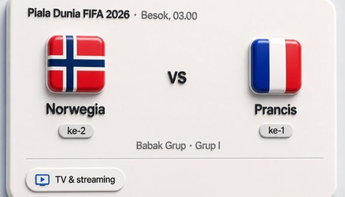 Prediksi Skor Norwegia vs Prancis di Piala Dunia 2026 Besok