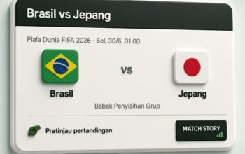 Brasil akan menghadapi Jepang pada babak 32 besar Piala Dunia 2026. Tim Samba lebih diunggulkan, namun performa impresif Samurai Biru membuat laga ini diprediksi berlangsung sengit hingga menit akhir/Hibata.id