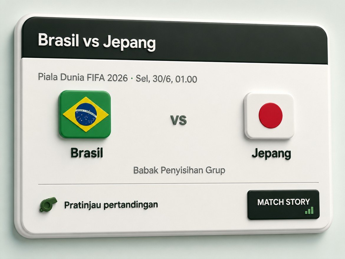 Brasil akan menghadapi Jepang pada babak 32 besar Piala Dunia 2026. Tim Samba lebih diunggulkan, namun performa impresif Samurai Biru membuat laga ini diprediksi berlangsung sengit hingga menit akhir/Hibata.id
