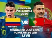 Portugal menghadapi Kolombia pada laga terakhir Grup K Piala Dunia 2026. Selecao wajib menang untuk menjadi juara grup, sementara Kolombia hanya membutuhkan hasil imbang usai meraih dua kemenangan beruntun/Hibata.id