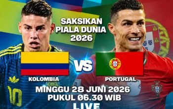 Portugal menghadapi Kolombia pada laga terakhir Grup K Piala Dunia 2026. Selecao wajib menang untuk menjadi juara grup, sementara Kolombia hanya membutuhkan hasil imbang usai meraih dua kemenangan beruntun/Hibata.id