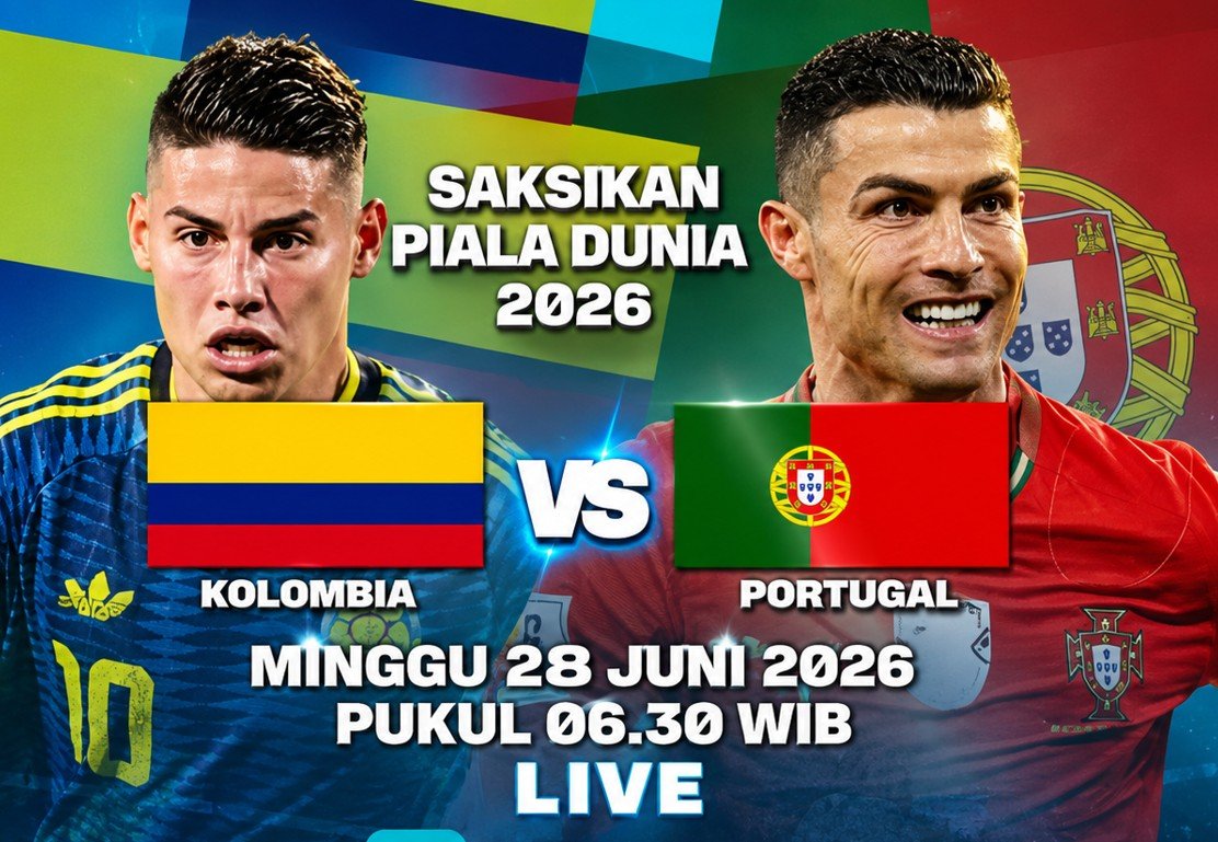 Portugal menghadapi Kolombia pada laga terakhir Grup K Piala Dunia 2026. Selecao wajib menang untuk menjadi juara grup, sementara Kolombia hanya membutuhkan hasil imbang usai meraih dua kemenangan beruntun/Hibata.id