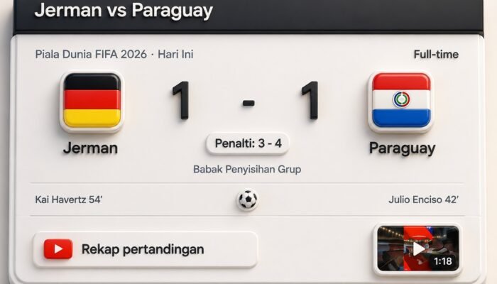 Jerman Datang Bawa Mimpi Juara, Pulangnya Bawa Koper Usai Lawan Paraguay