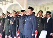 Bupati Boalemo Rum Pagau memimpin Upacara Hari Lahir Pancasila 2026 di Alun-Alun Tilamuta bersama Forkopimda, ASN, TNI dan Polri/Hibata.id