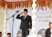Wali Kota Kotamobagu, Weny Gaib, memimpin Upacara Peringatan Hari Lahir Pancasila yang dirangkaikan dengan Peringatan Hari Kebangkitan Nasional (Harkitnas) ke-118 Tahun 2026 serta Apel Korps Pegawai Republik Indonesia (KORPRI), Senin, 1 Juni 2026. (Foto: Humas Pemkot Kotamobagu)