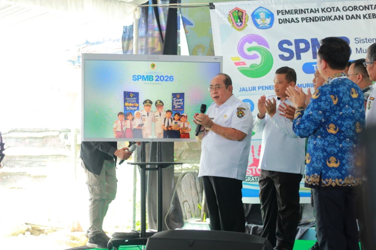 Pemerintah Kota Gorontalo resmi meluncurkan Sistem Penerimaan Murid Baru (SPMB) Tahun Ajaran 2026. (Foto: Rendi Rahman/Hibata.id)