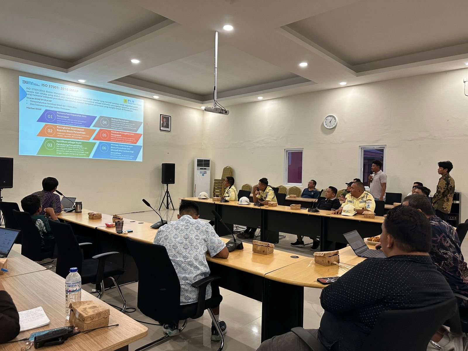 PLN Nusantara Power UP Gorontalo menggelar sosialisasi ISO 37001 dan ISO 37301 untuk memperkuat budaya integritas dan kepatuhan tenaga alih daya/Hibata.id