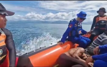 Tim gabungan Basarnas dan Kepolisian berhasil menemukan seorang pria berinisial HK alias Ungke, warga Desa Milangodaa, Kecamatan Popayato Timur, Kabupaten Pohuwato, yang sebelumnya dilaporkan hilang di perairan Popayato. (Foto Facebook Viktor/Istimewa)